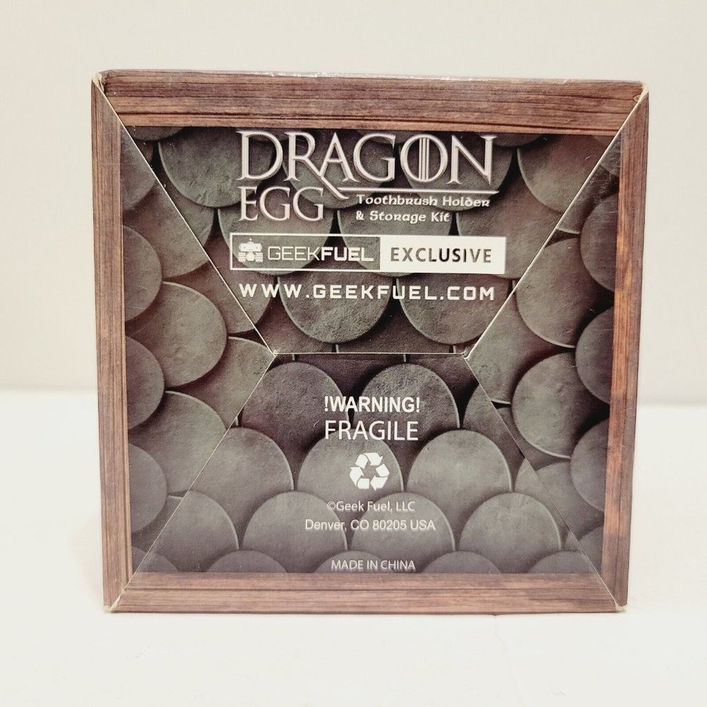 Dragon Egg Ceramic Toothbrush Holder Storage Kit Green Scales Geek Fuel Excl - Picture 6 of 6